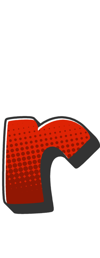Comic Halftone Alphabet Letter and Number png