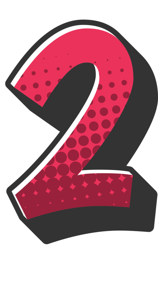 Comic Halftone Alphabet Letter and Number png