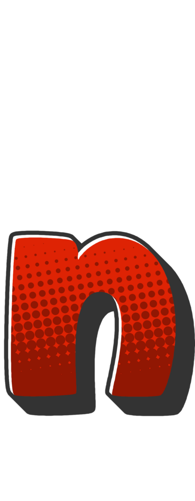 Comic Halftone Alphabet Letter and Number png