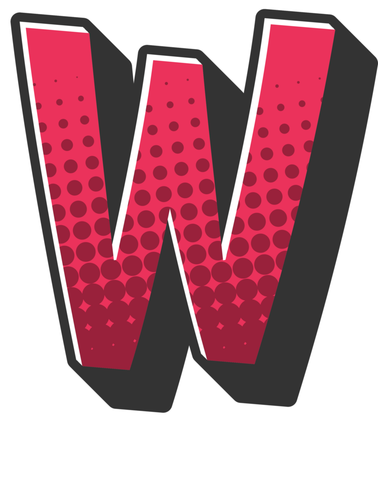 Comic Halftone Alphabet Letter and Number png