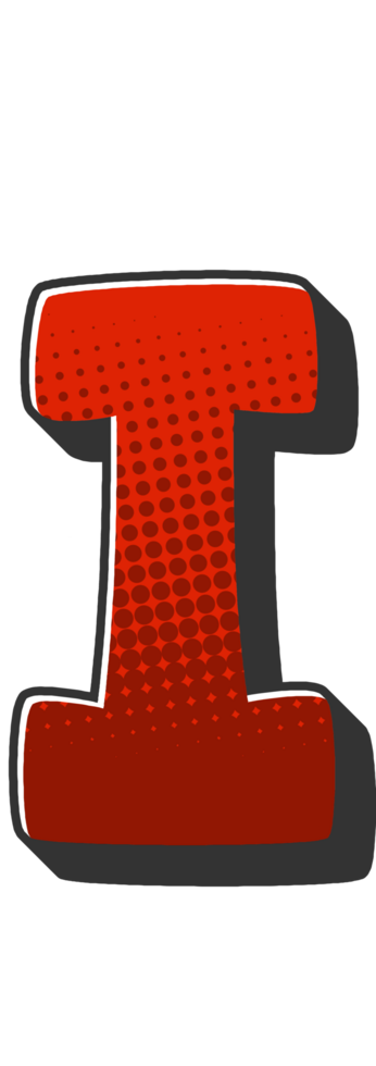 Comic Halftone Alphabet Letter and Number png