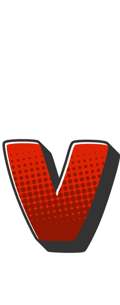 Comic Halftone Alphabet Letter and Number png