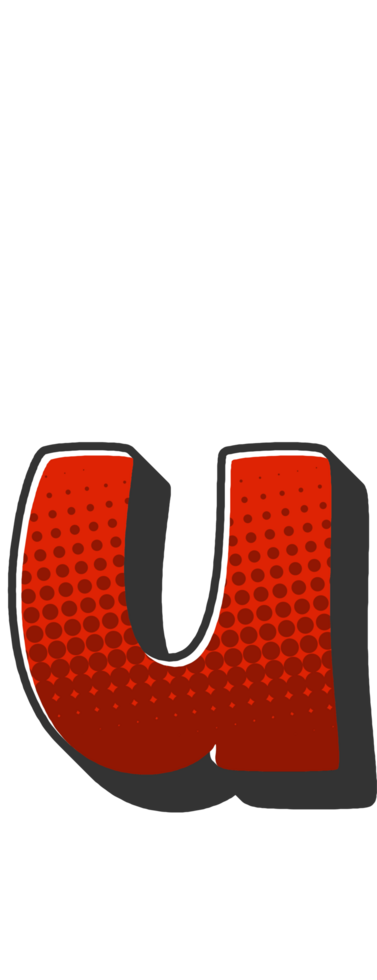 Comic Halftone Alphabet Letter and Number png