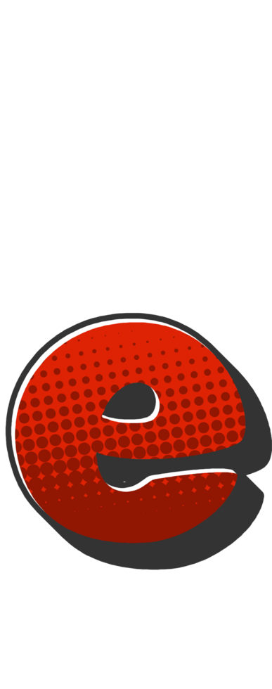Comic Halftone Alphabet Letter and Number png