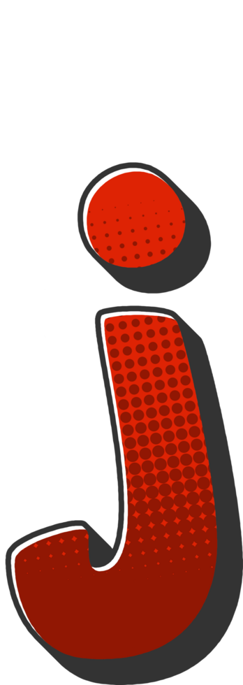 Comic Halftone Alphabet Letter and Number png