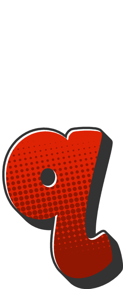 Comic Halftone Alphabet Letter and Number png