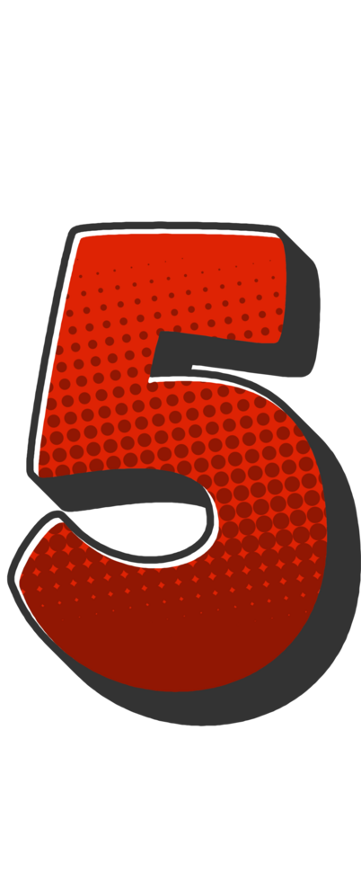 Comic Halftone Alphabet Letter and Number png