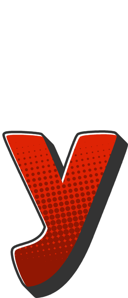 Comic Halftone Alphabet Letter and Number png