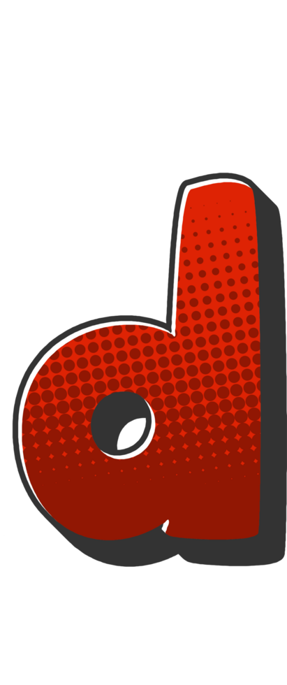 Comic Halftone Alphabet Letter and Number png