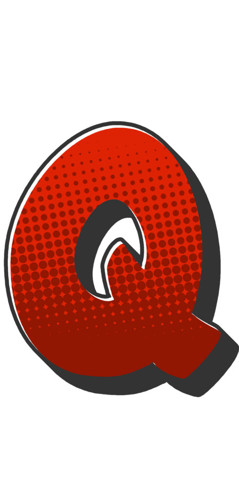 Comic Halftone Alphabet Letter and Number png