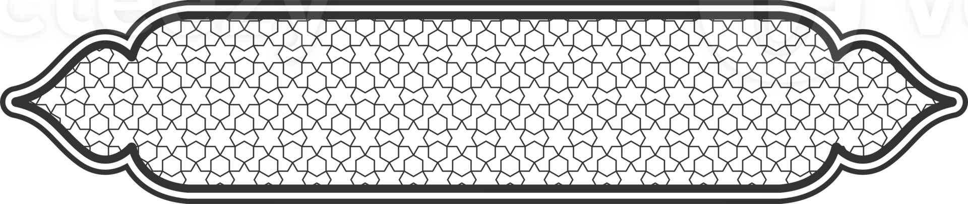 Ramadan Arabo forma. islamico telaio con ornamento. Turco nastro decorato elemento con modello. orientale bandiera e etichetta modello. png