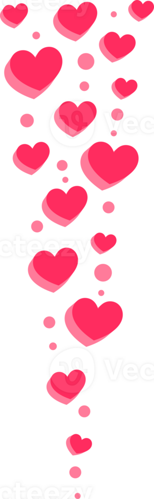 Love likes hearts. Reaction and feedback for social media. Flying emoji stream. Symbols flow for online chart. png