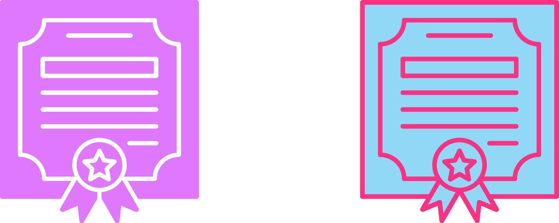 Diploma Icon Design vector