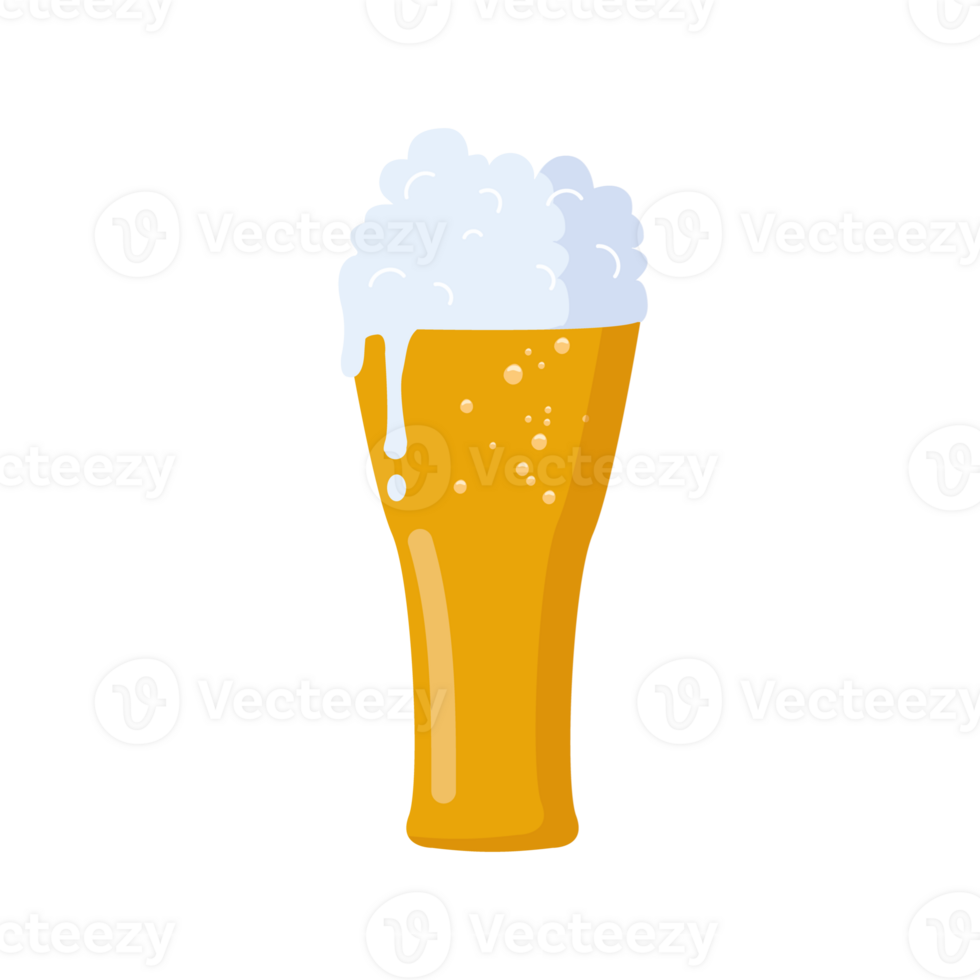 Beer glass. Glass of beer isolated png