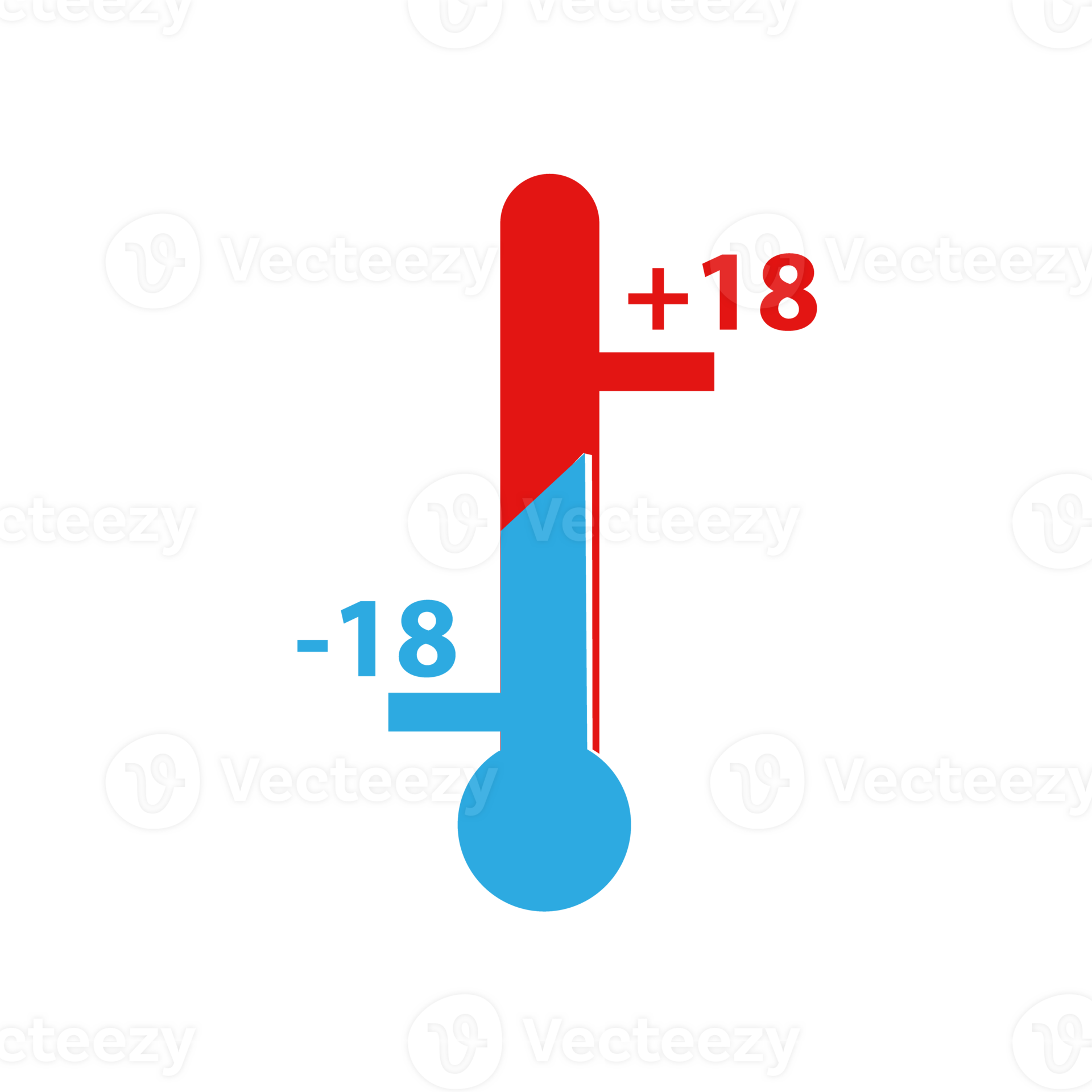 Sign thermometer shipping symbol isolated. Storage temperature range