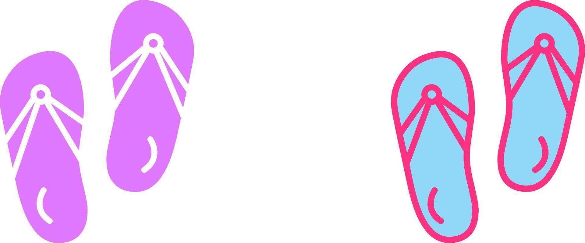 Slippers Icon Design vector