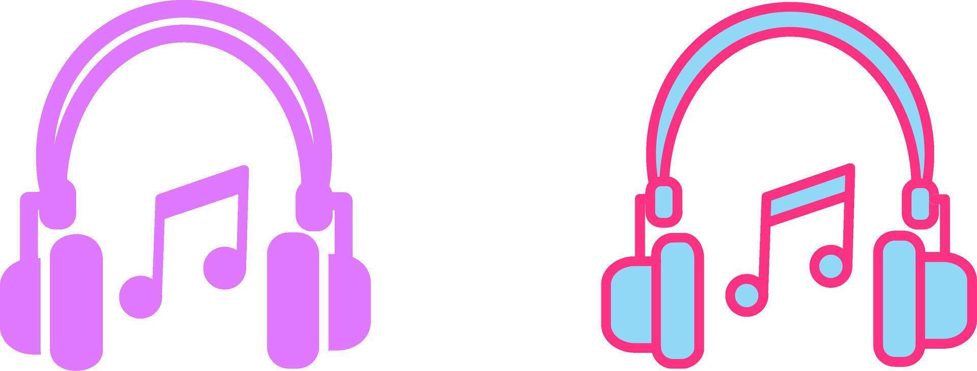 diseño de icono de auriculares vector