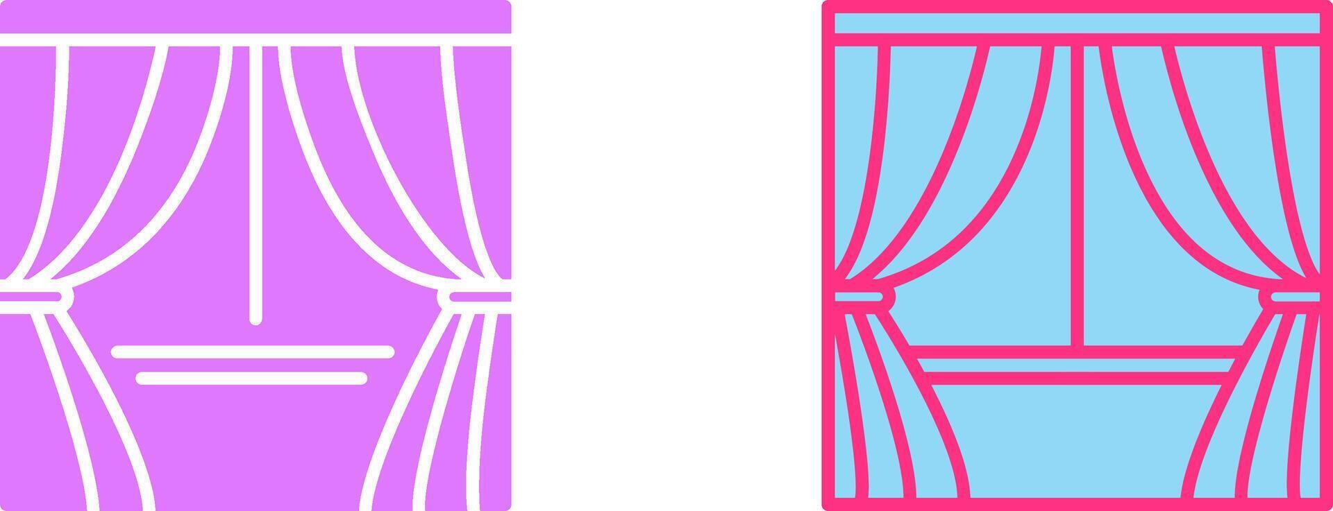 Curtains Icon Design vector