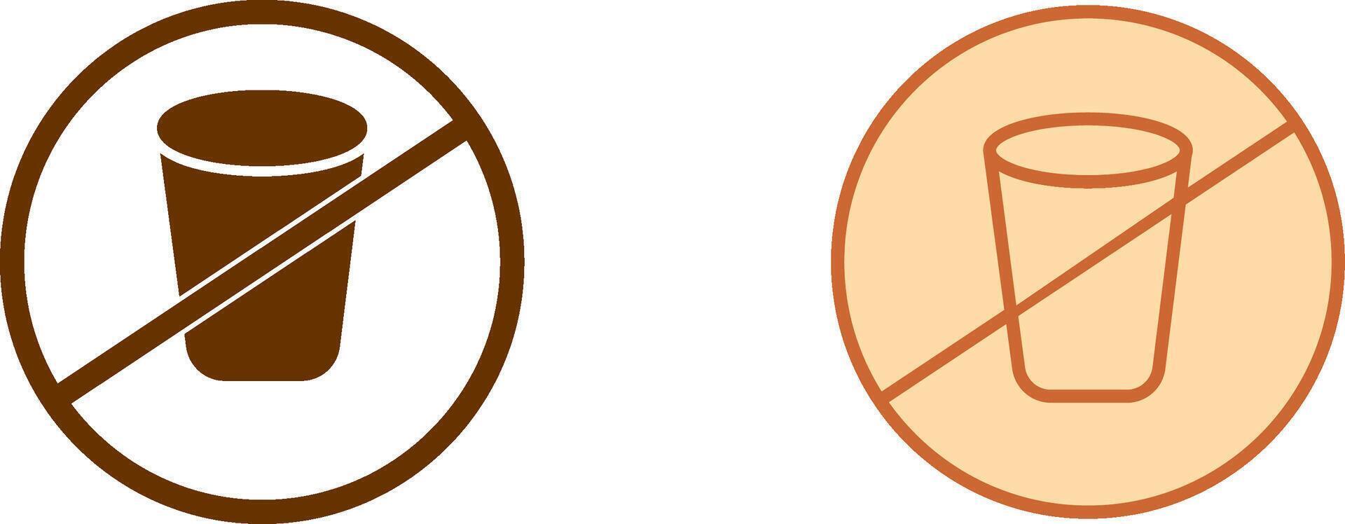 No Drinks Icon vector