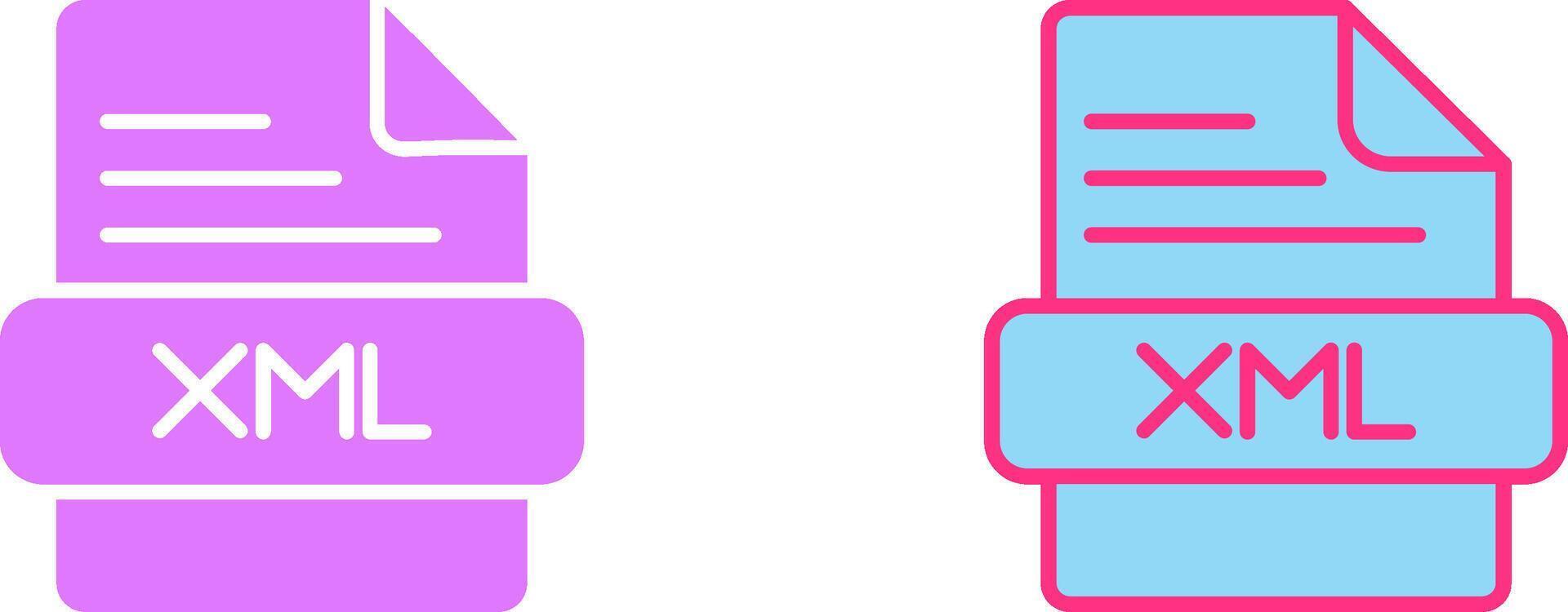 XML Icon Design vector