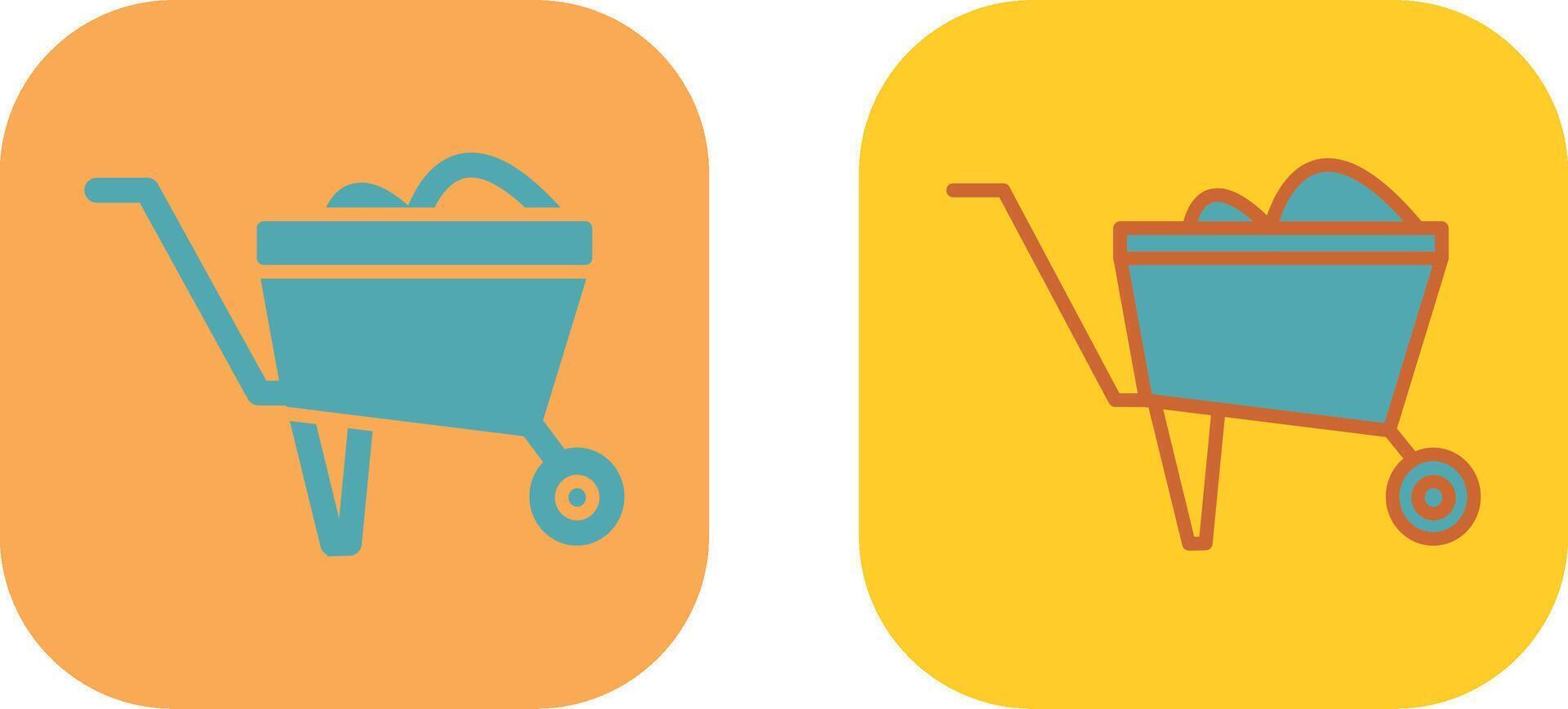 Wheelbarrow Icon Design vector