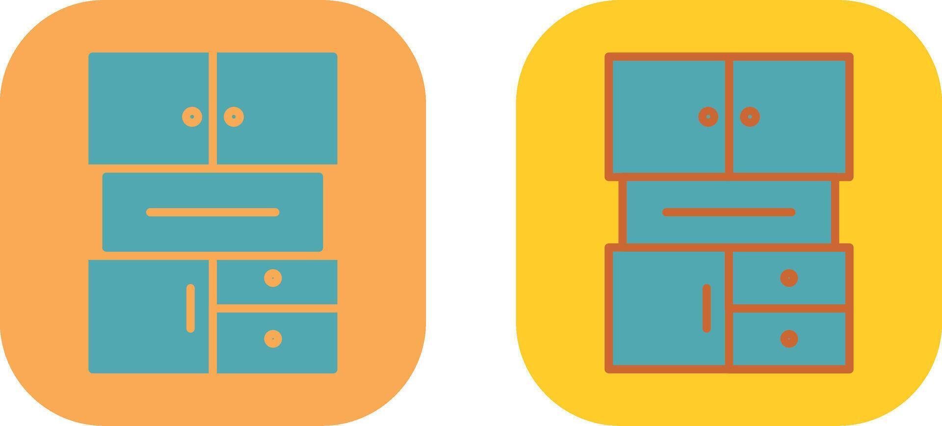 Cabinets Icon Design vector