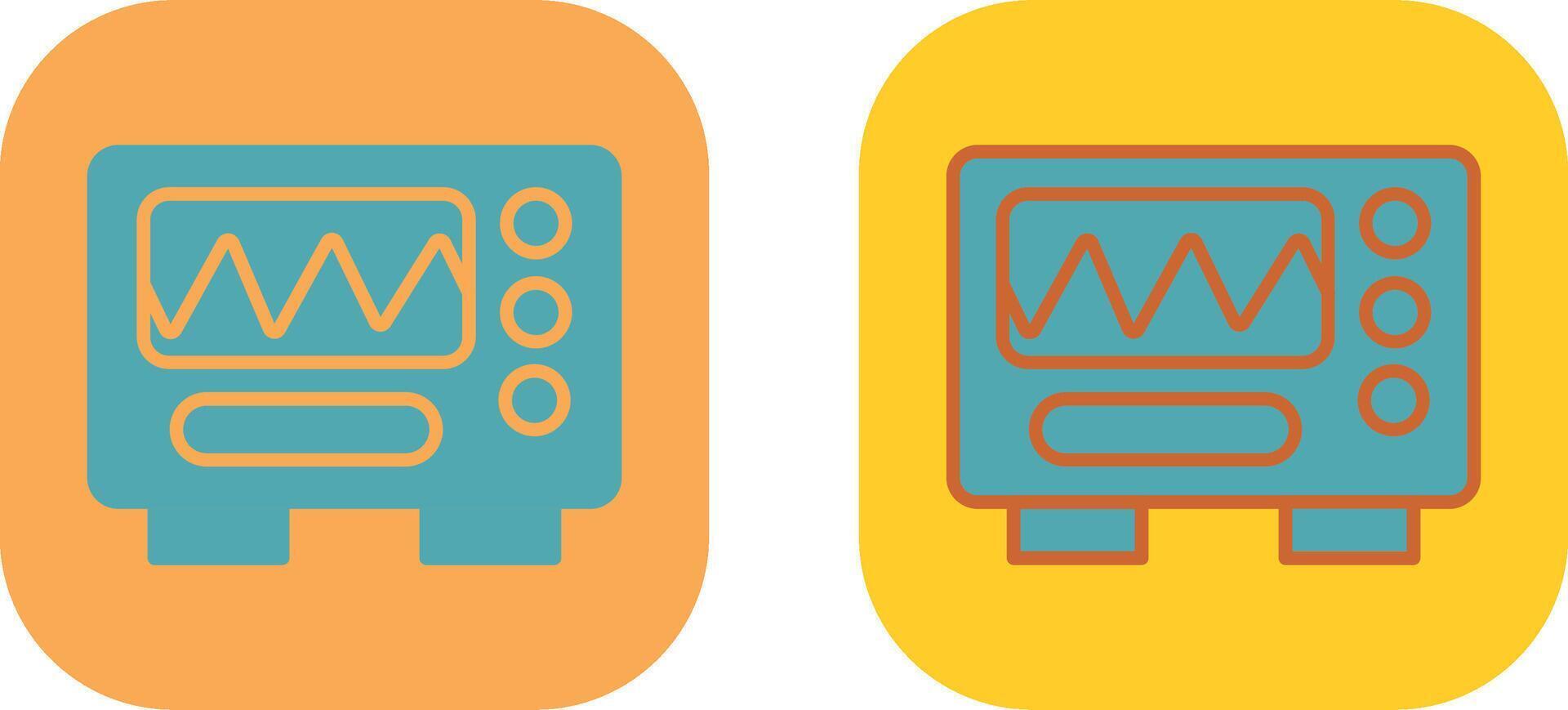 Oscilloscope Icon Design vector