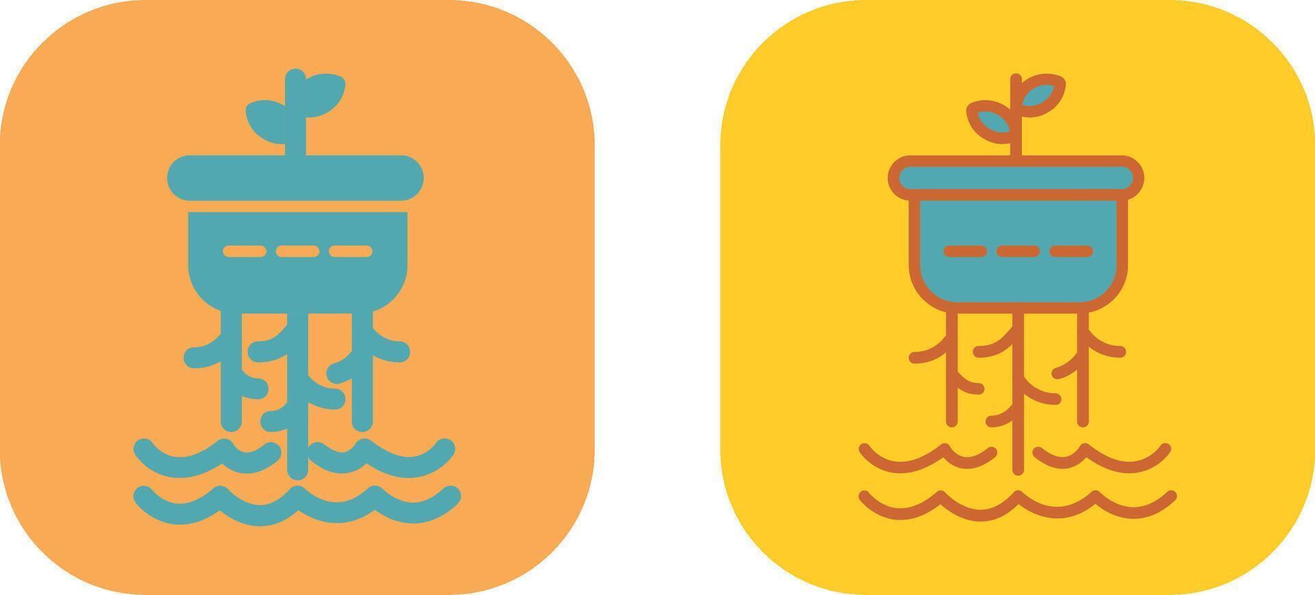 Hydroponic Icon Design vector