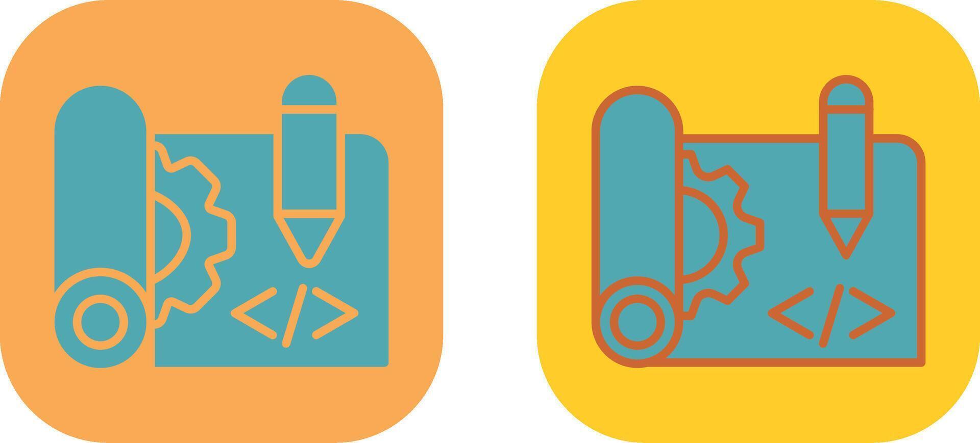 Blueprints Icon Design vector