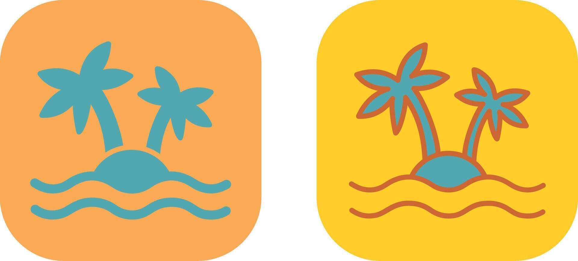 Island Icon Design vector