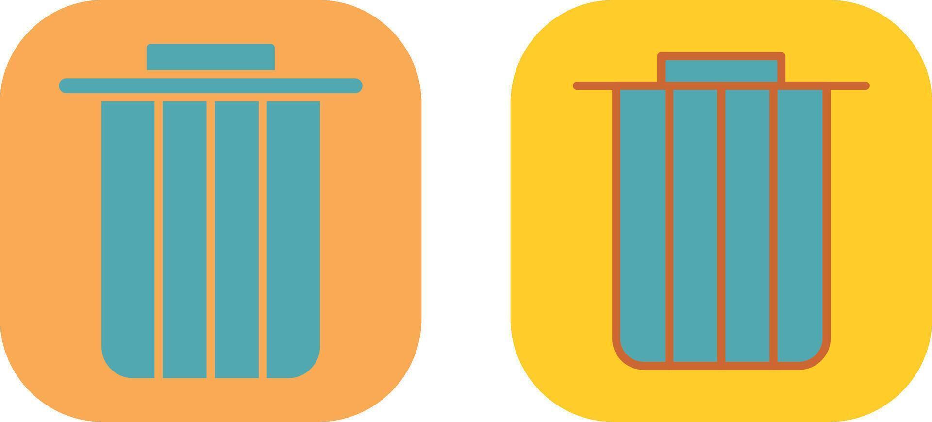 Dustbin Icon Design vector