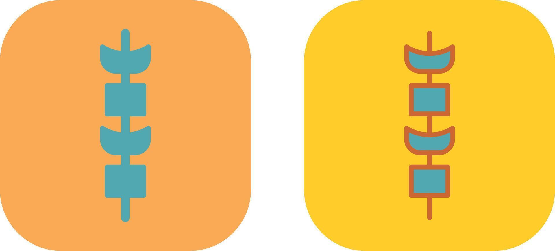 Kebab Icon Design vector