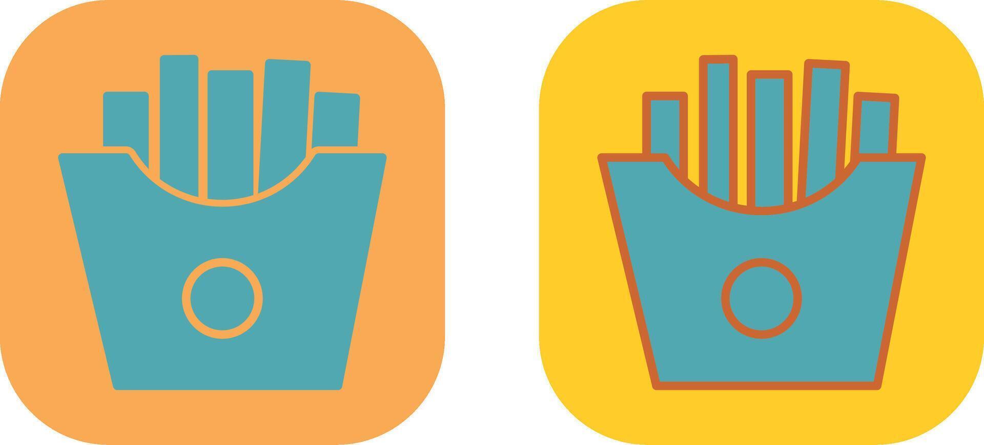 Fries Icon Design vector