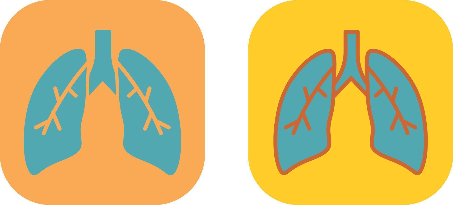 Lungs Icon Design vector