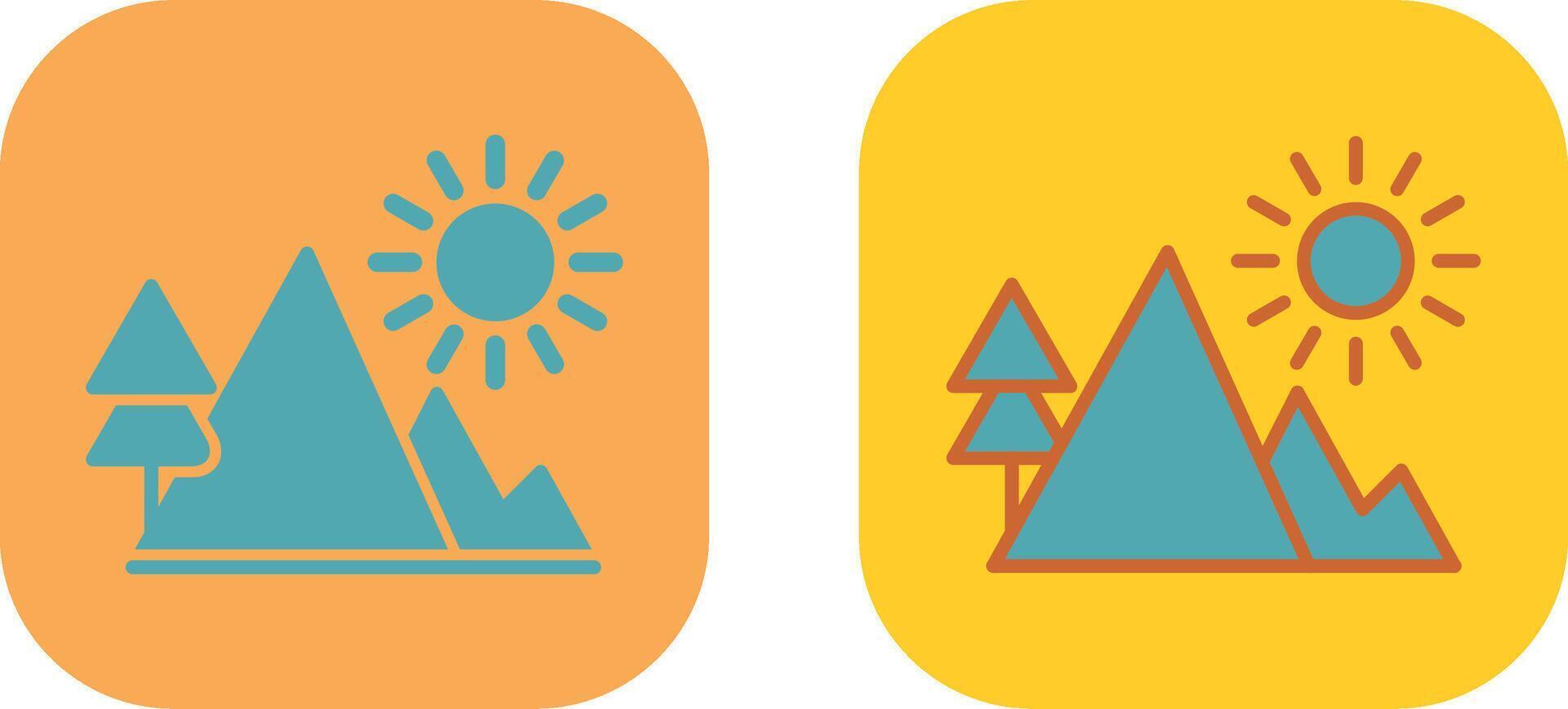 Mountain Icon Design vector