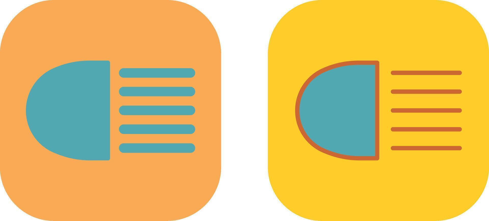 Headlight Icon Design vector