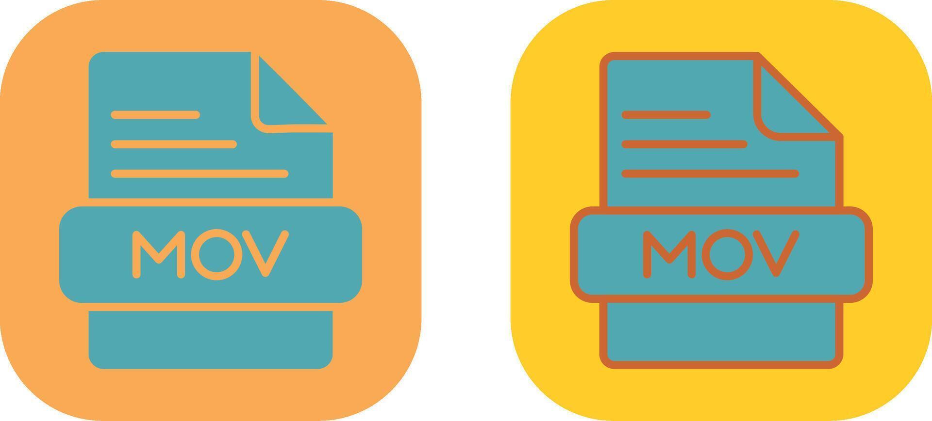 MOV Icon Design vector