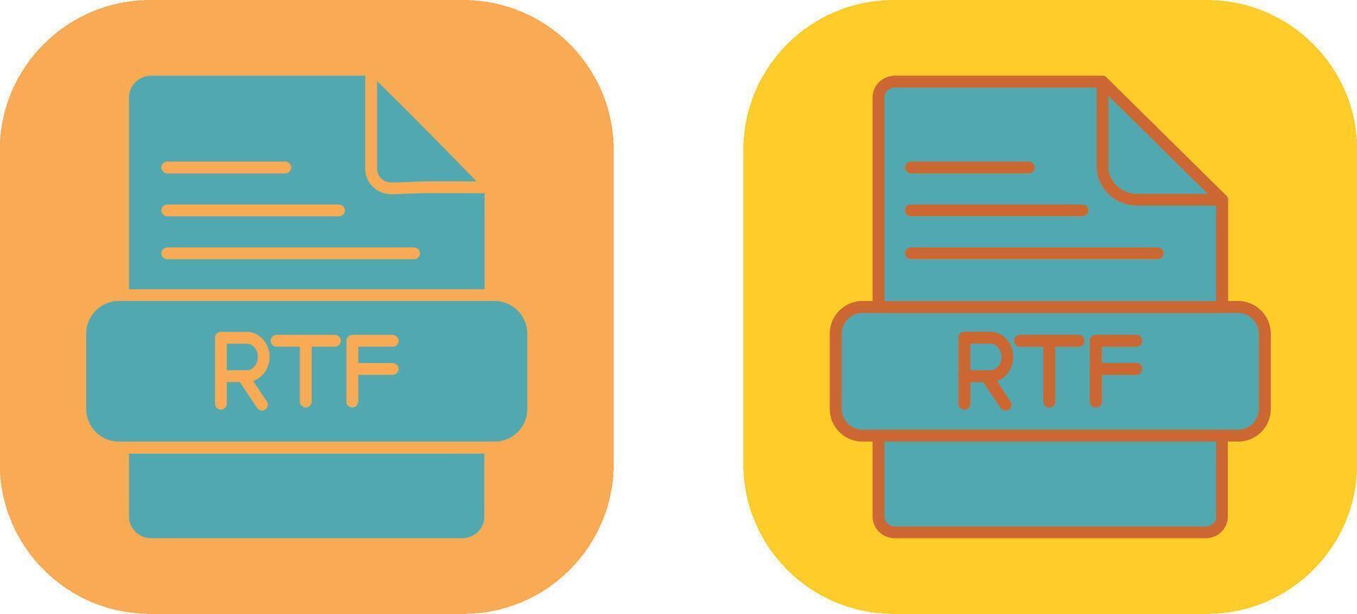 RTF Icon Design vector