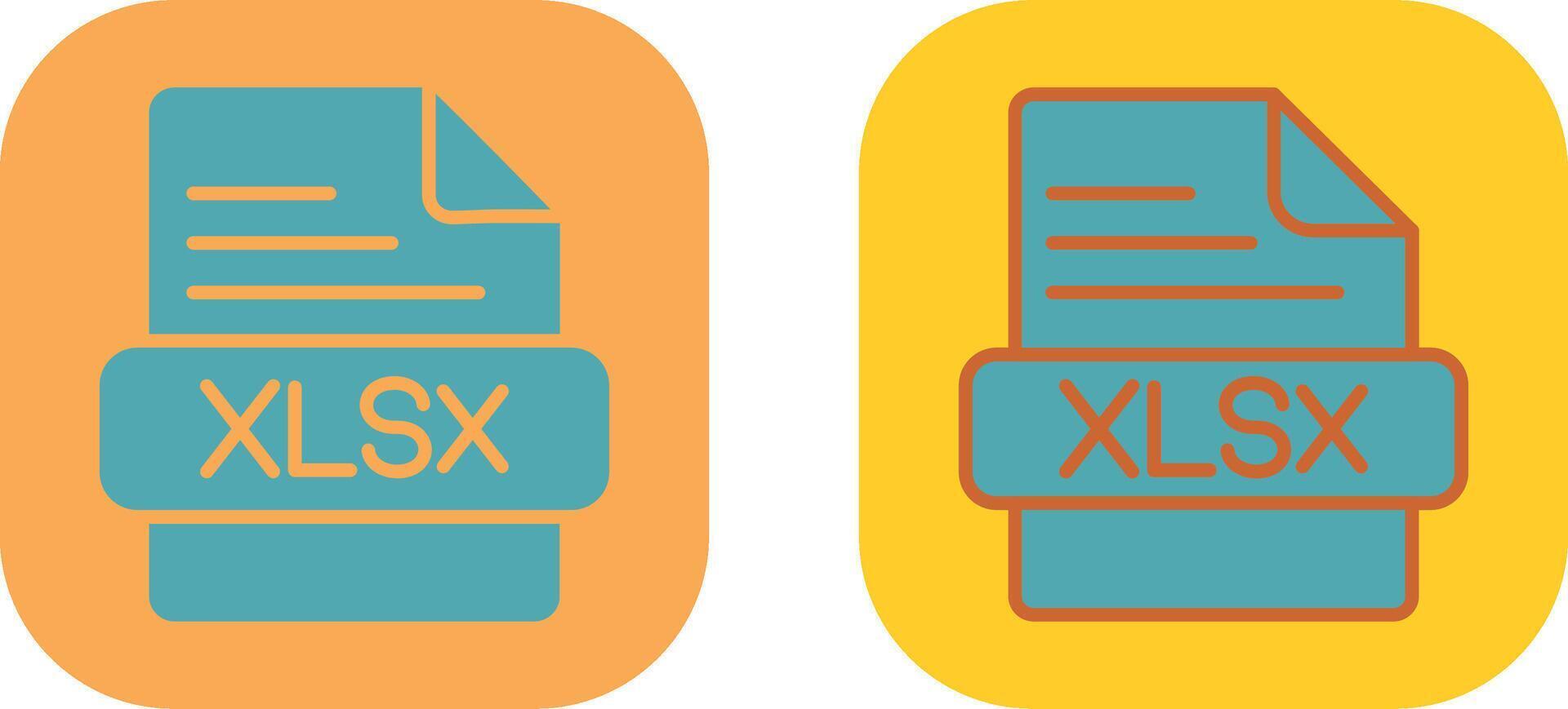 XLSX Icon Design vector