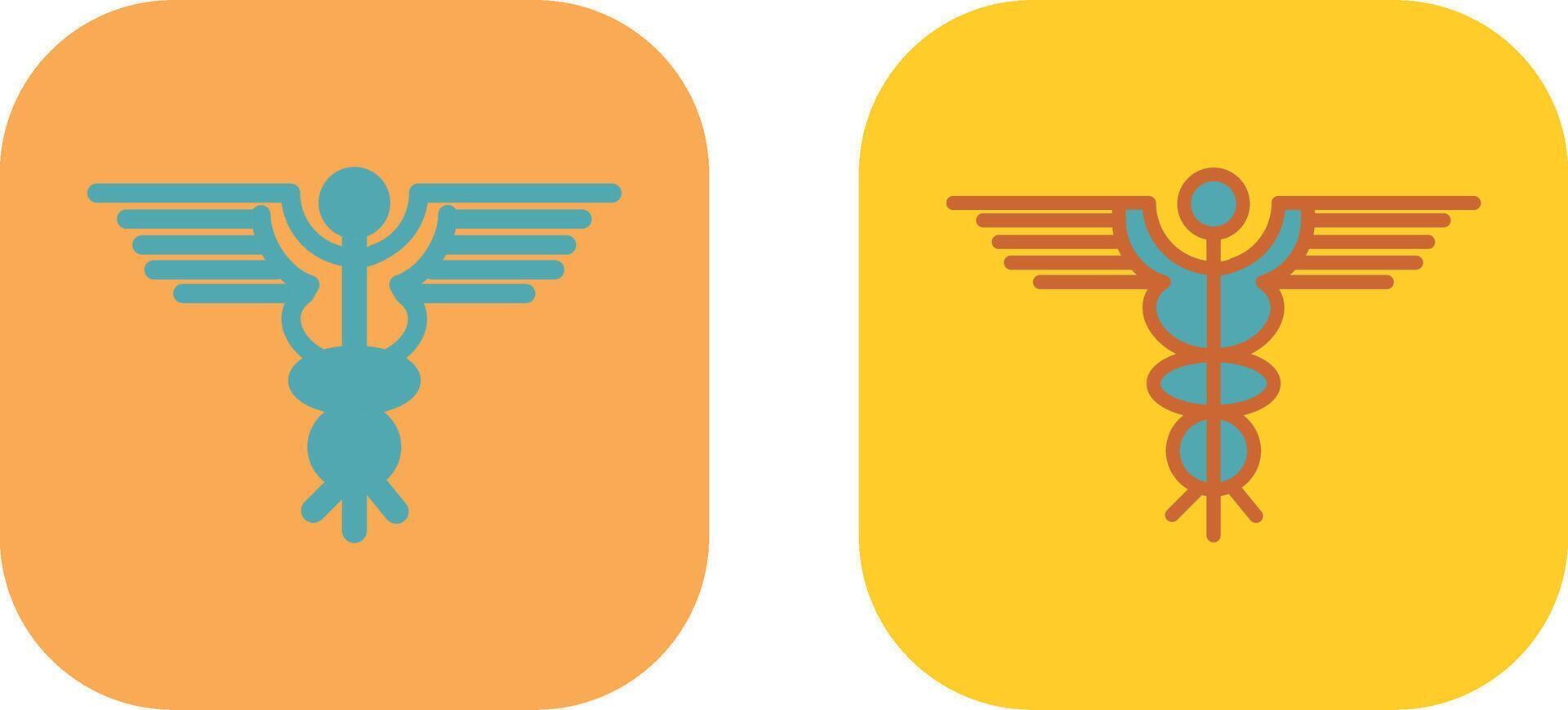 Caduceus Icon Design vector