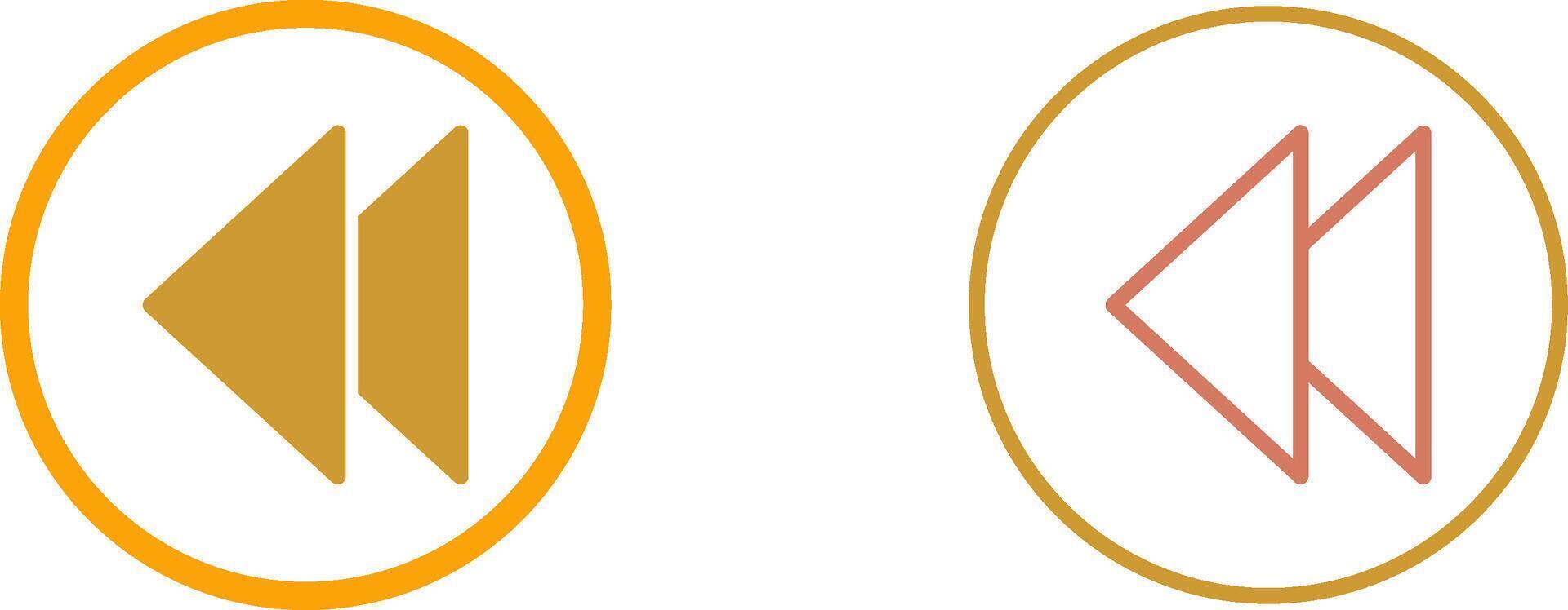 Previous Icon Design vector