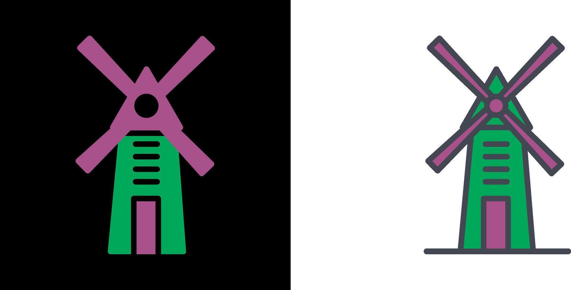 Windmill Icon Design vector