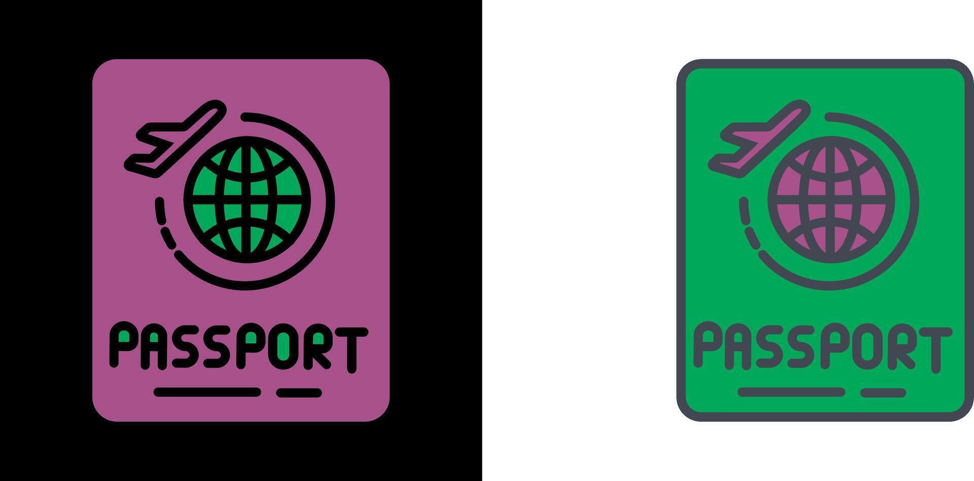 diseño de icono de pasaporte vector