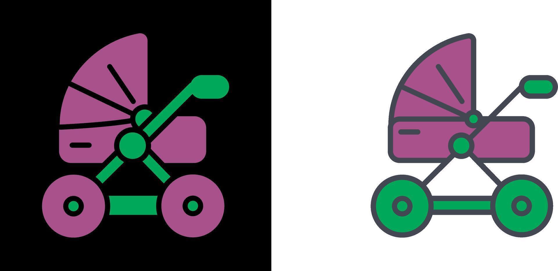 Stroller Icon Design vector