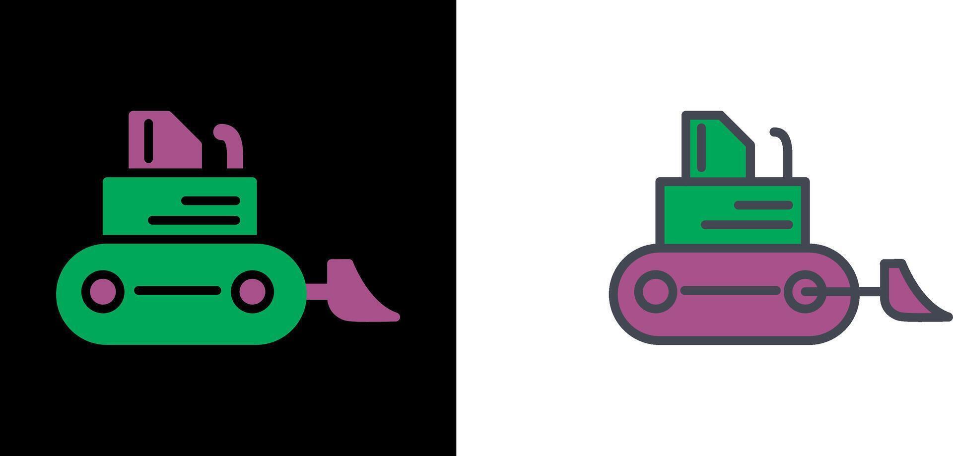 Bulldozer Icon Design vector