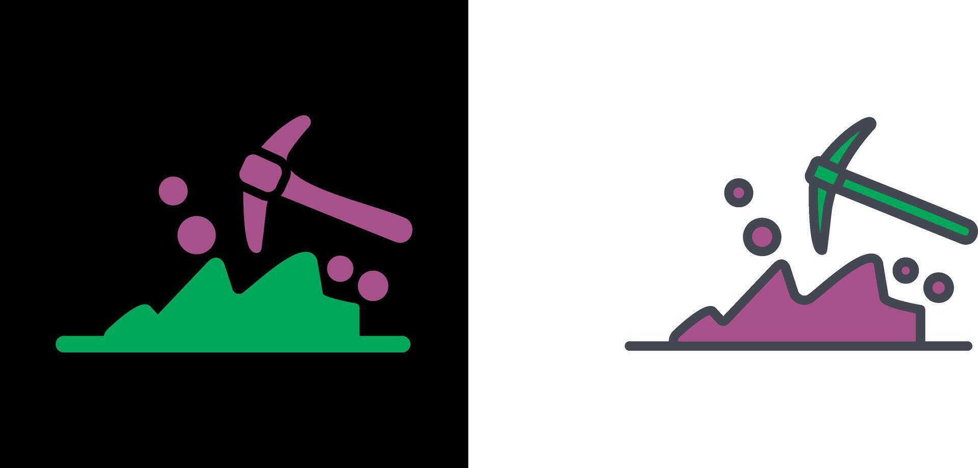 Mining Icon Design vector
