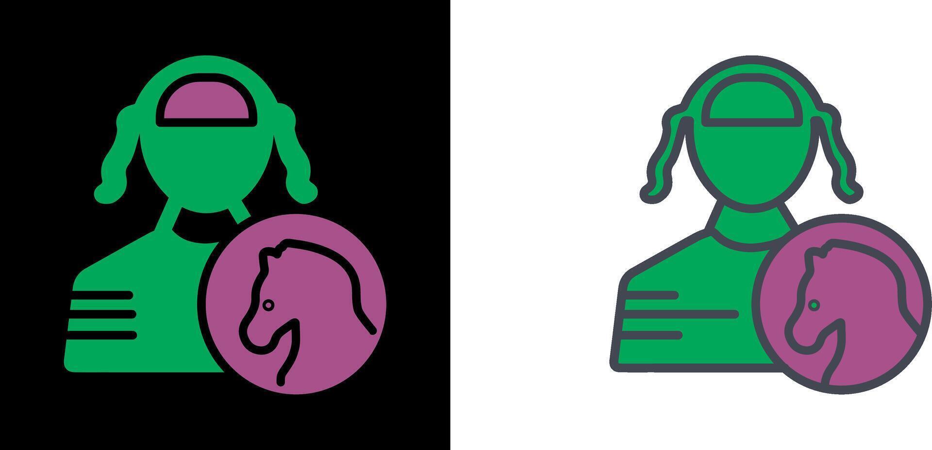 Jockey Icon Design vector