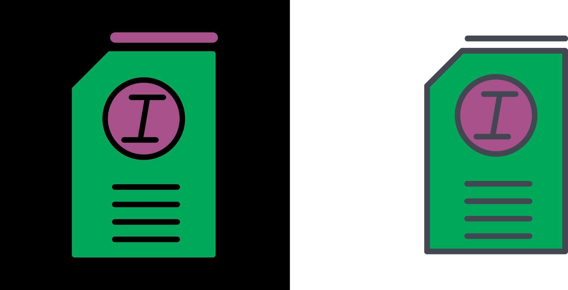 Italic Icon Design vector
