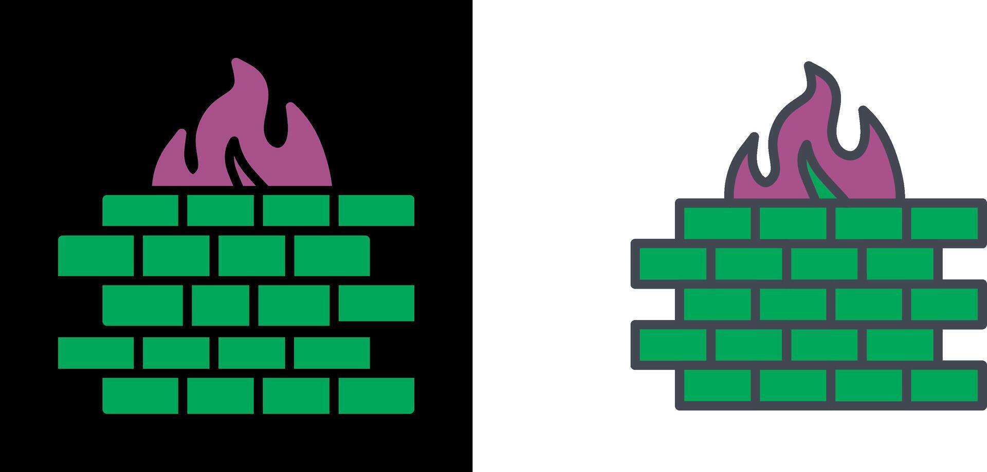 Firewall Icon Design vector