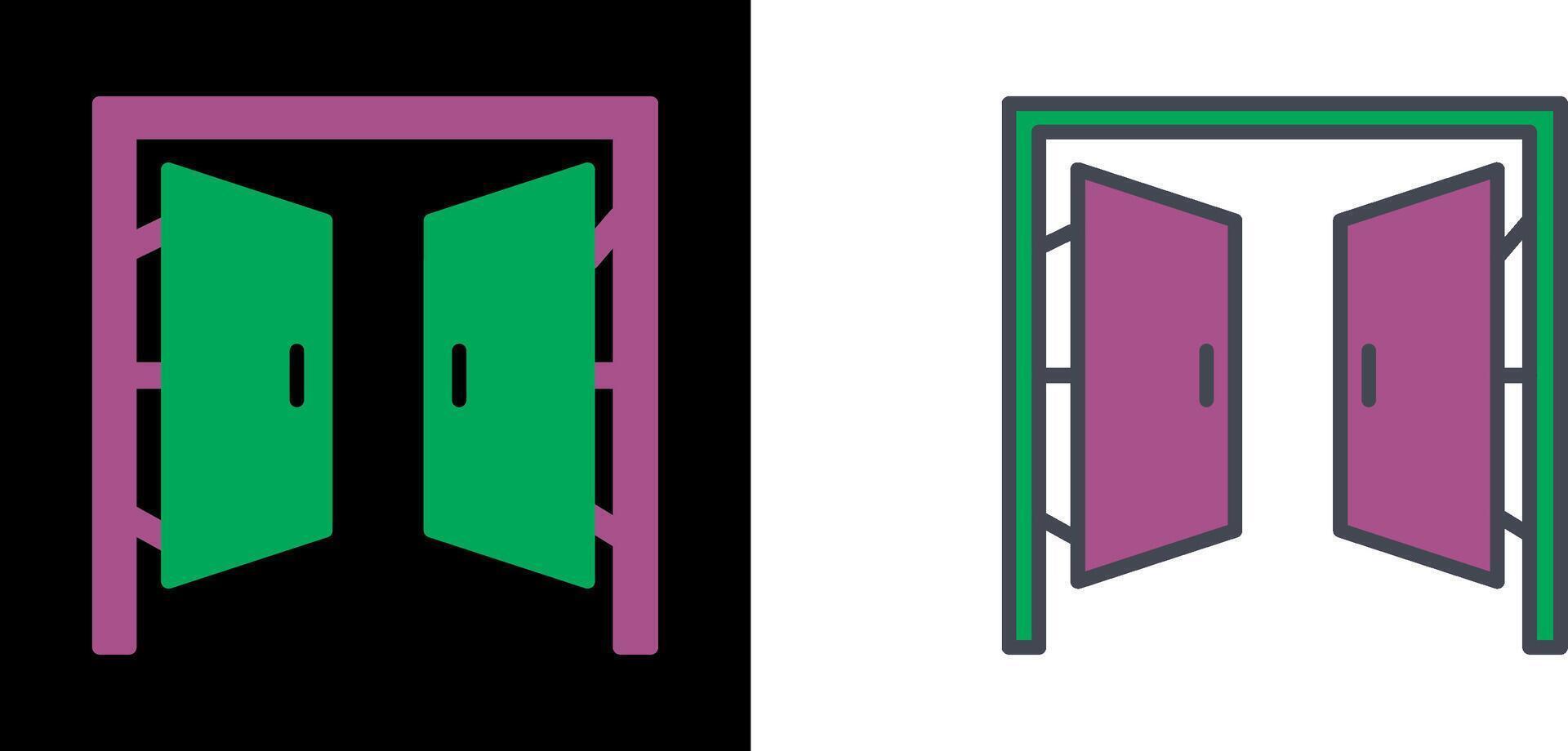 puertas icono diseño vector